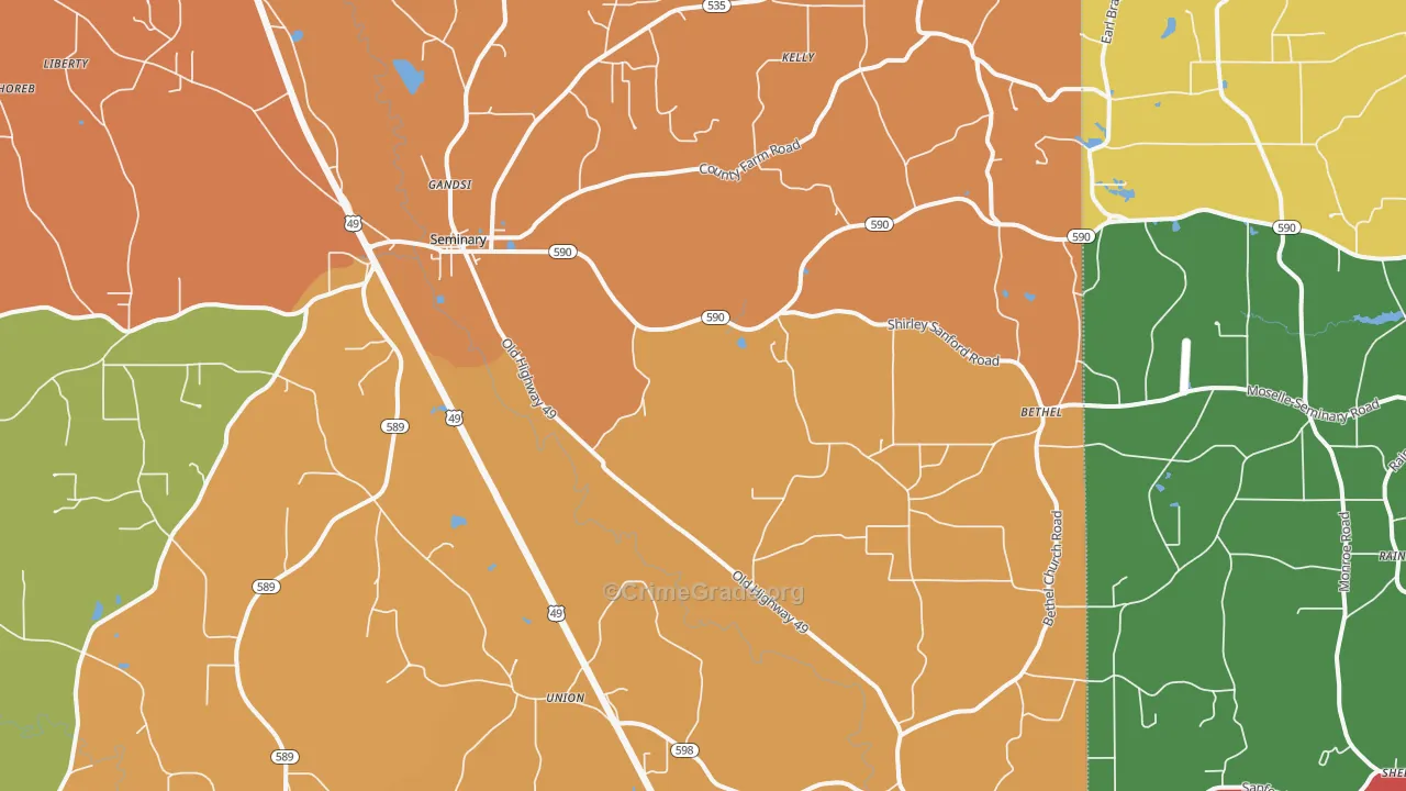 39479, MS Map of Drug-Related Crime Rates