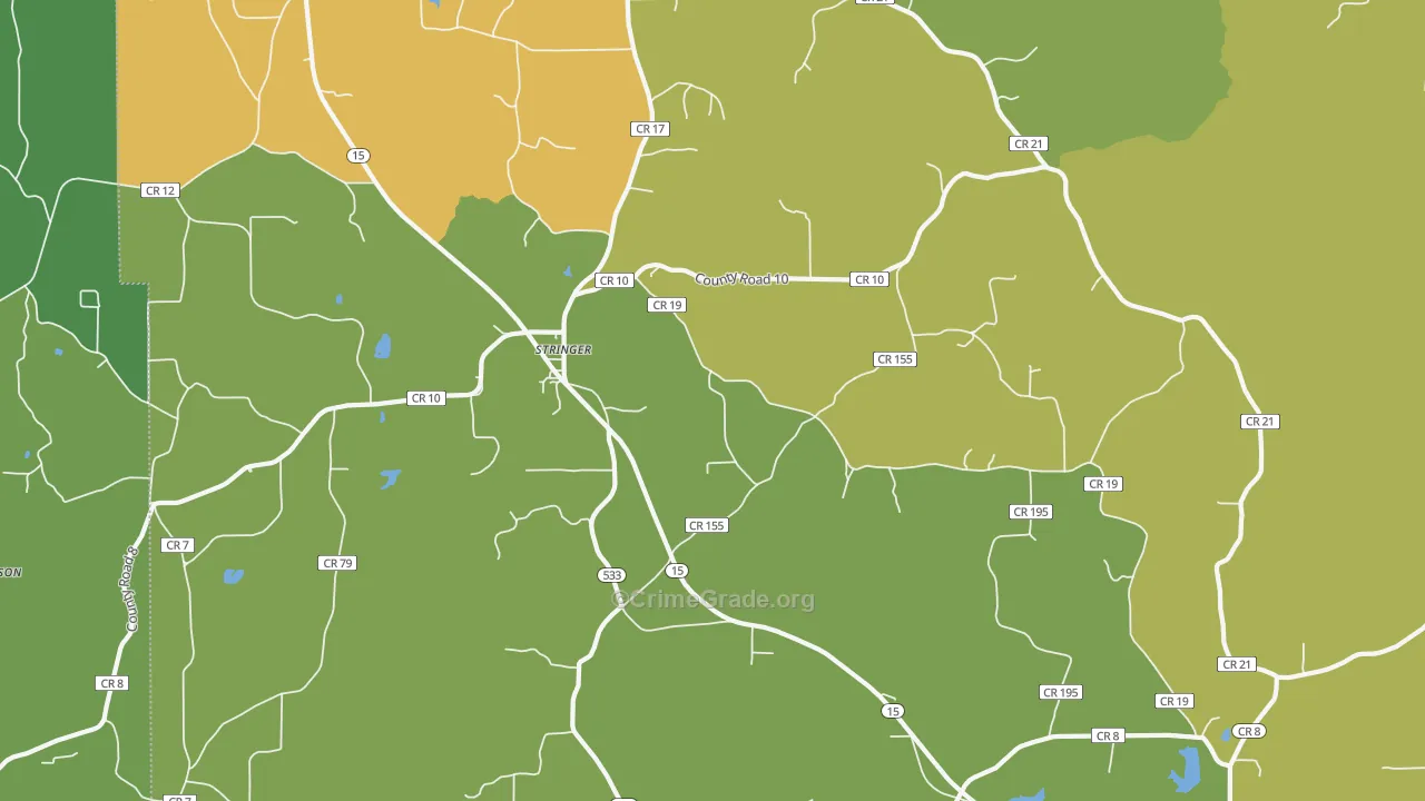 39481, MS Map of Drug-Related Crime Rates