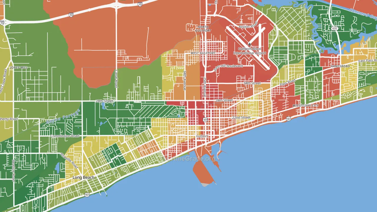 39501, MS Map of Drug-Related Crime Rates