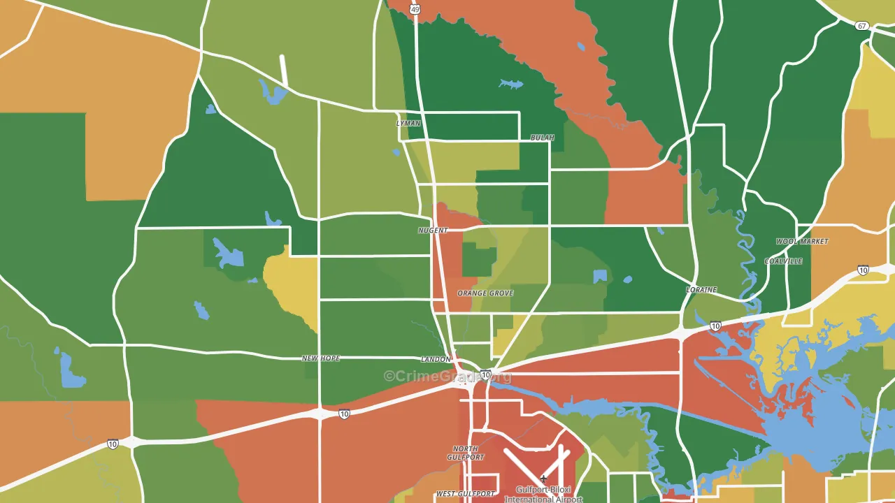39503, MS Map of Drug-Related Crime Rates