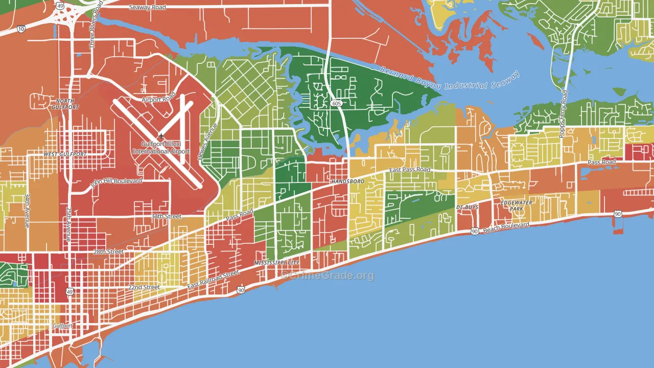39507, MS Map of Drug-Related Crime Rates