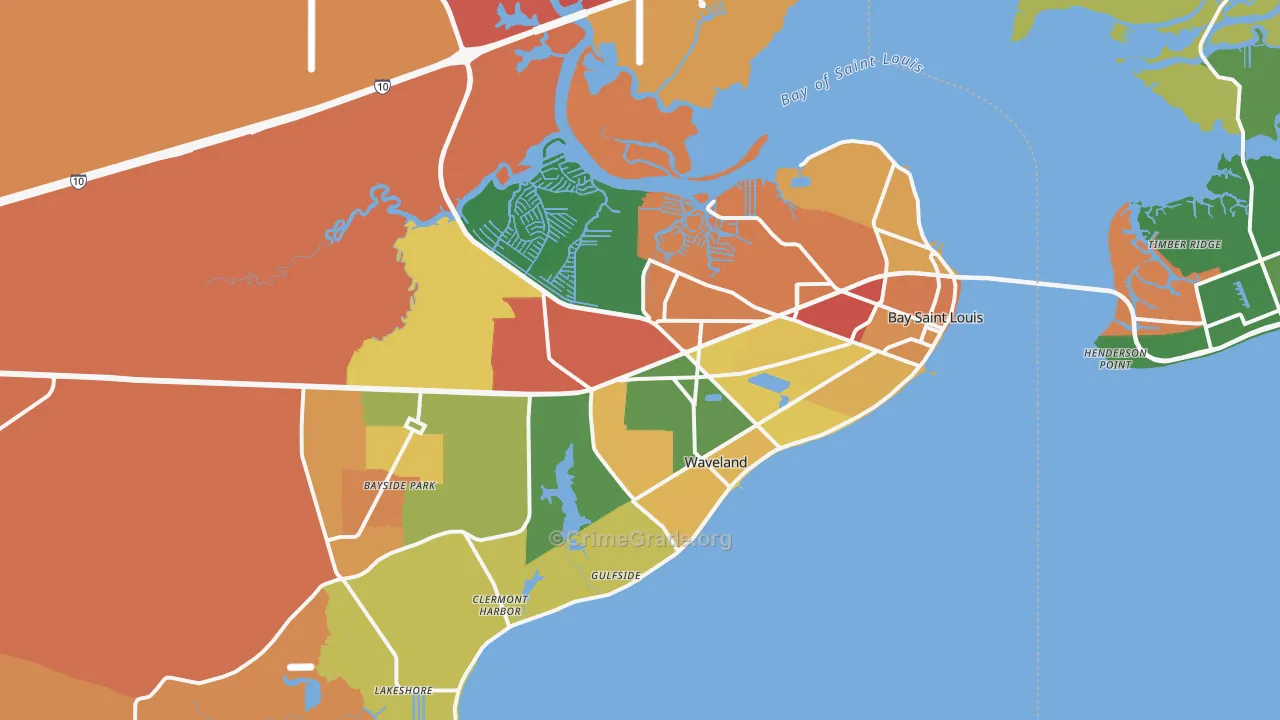39520, MS Map of Drug-Related Crime Rates