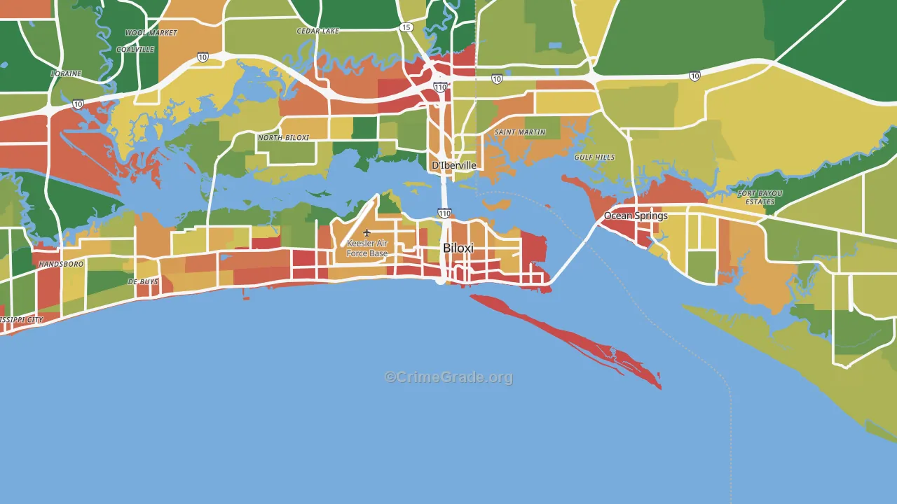 39530, MS Map of Drug-Related Crime Rates
