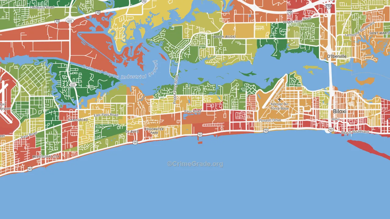 39531, MS Map of Drug-Related Crime Rates