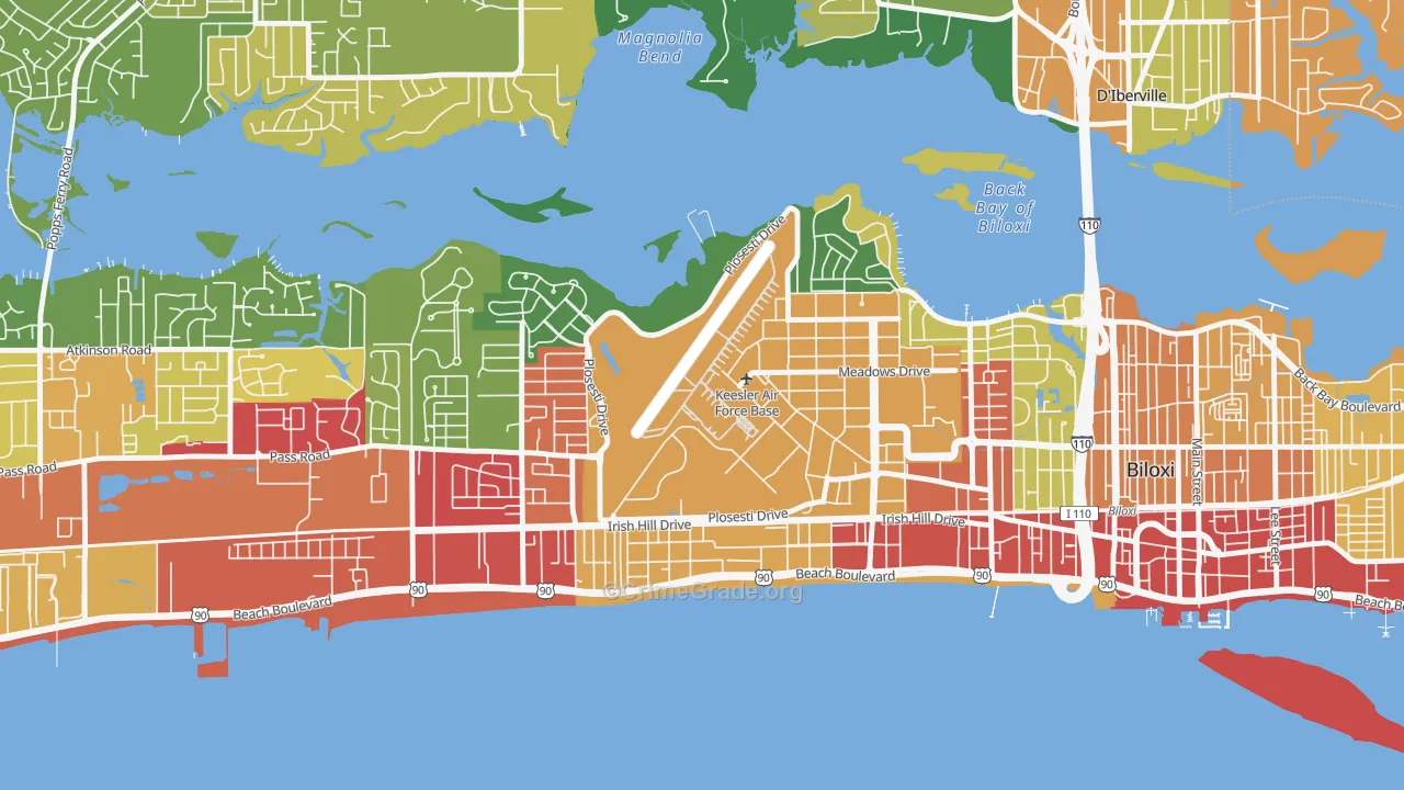 39534, MS Map of Drug-Related Crime Rates