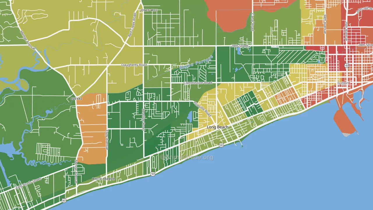 39560, MS Map of Drug-Related Crime Rates