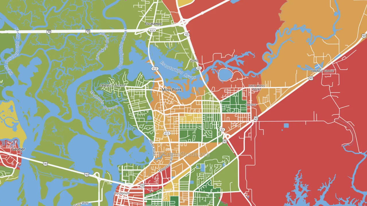 39563, MS Map of Drug-Related Crime Rates