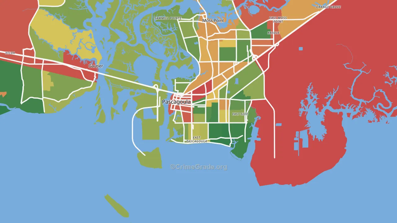39567, MS Map of Drug-Related Crime Rates