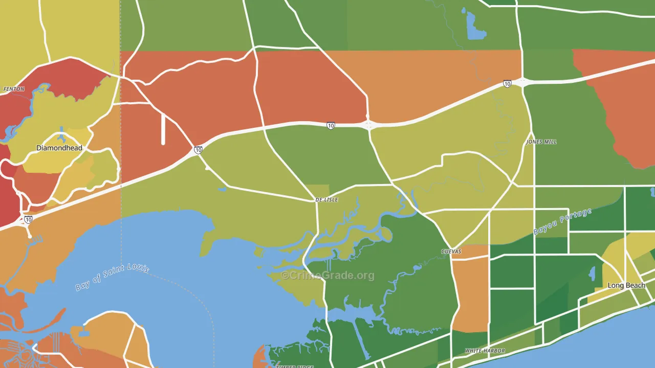 39571, MS Map of Drug-Related Crime Rates
