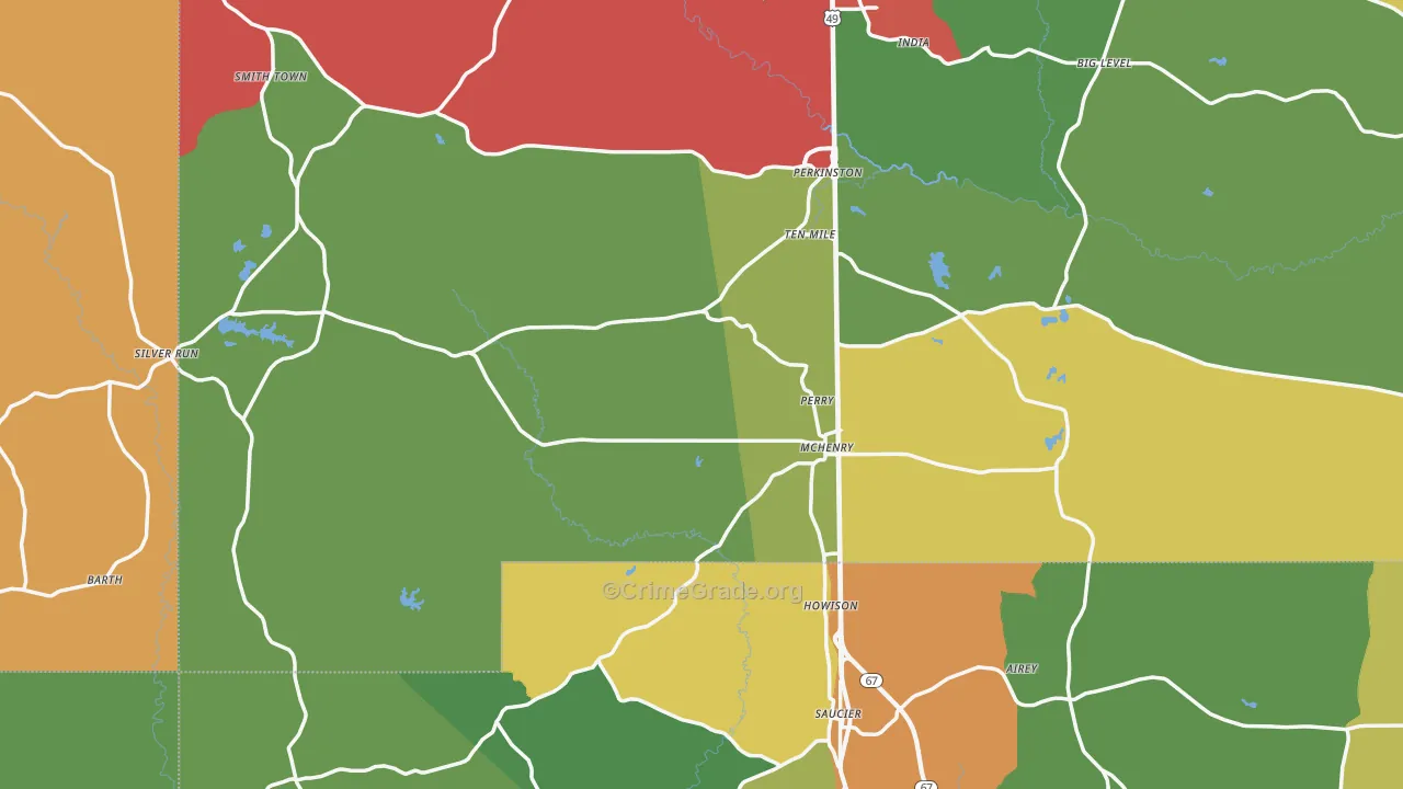39573, MS Map of Drug-Related Crime Rates