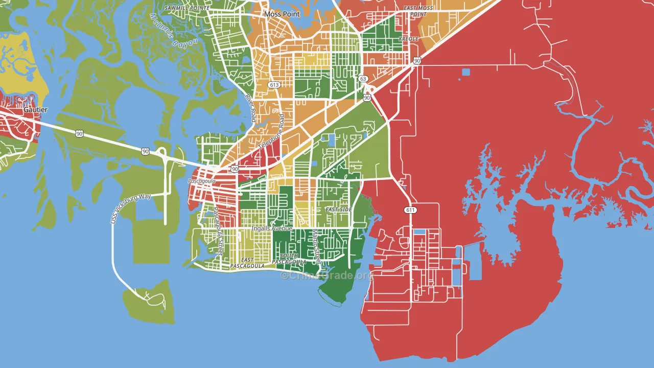 39581, MS Map of Drug-Related Crime Rates