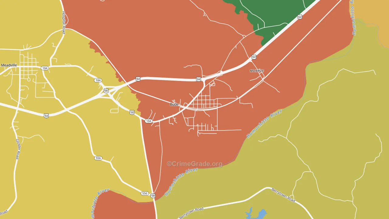 39630, MS Map of Drug-Related Crime Rates