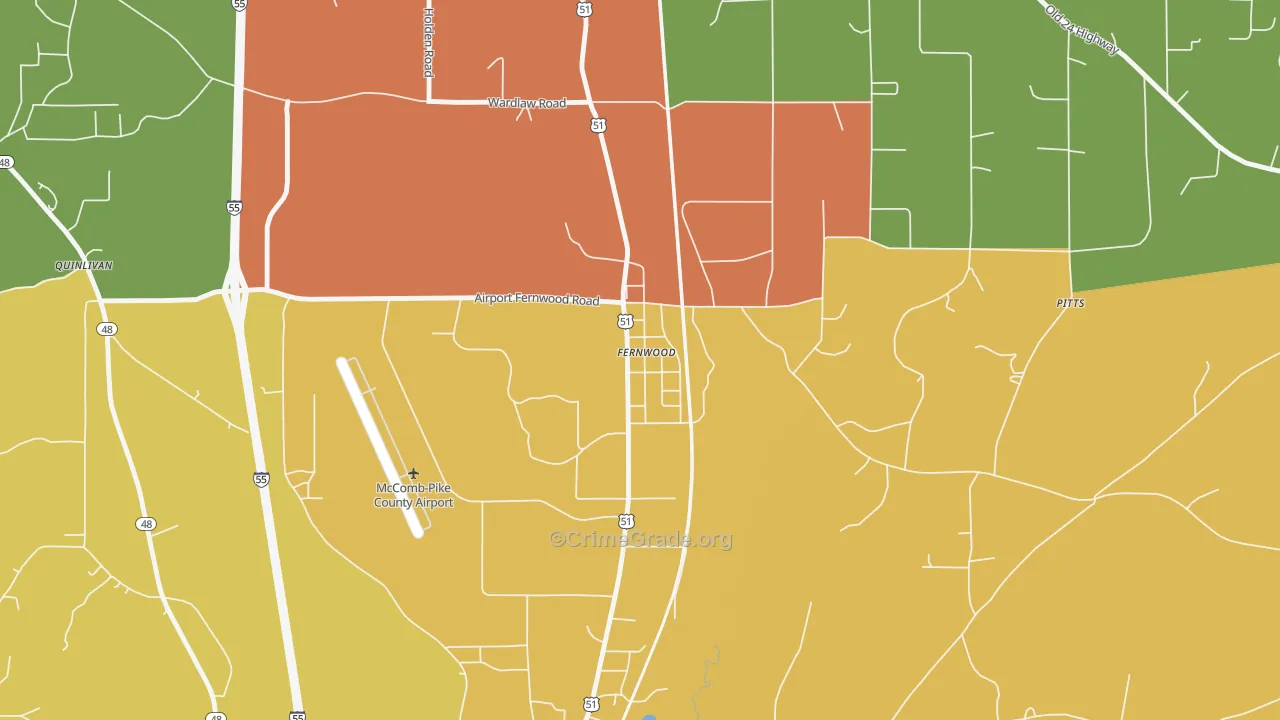 39635, MS Map of Drug-Related Crime Rates
