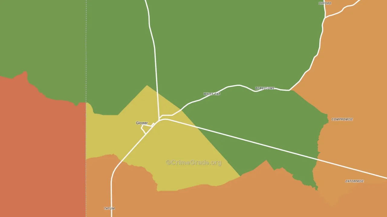 39638, MS Map of Drug-Related Crime Rates