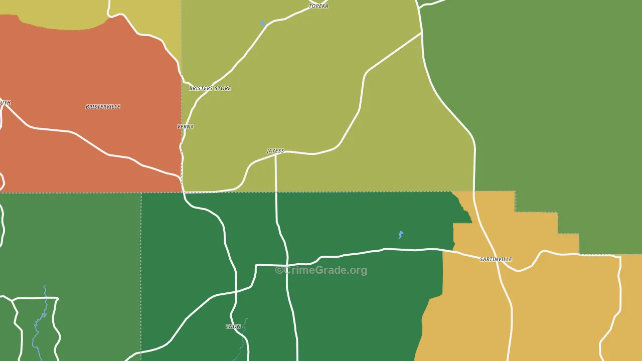 39641, MS Map of Drug-Related Crime Rates