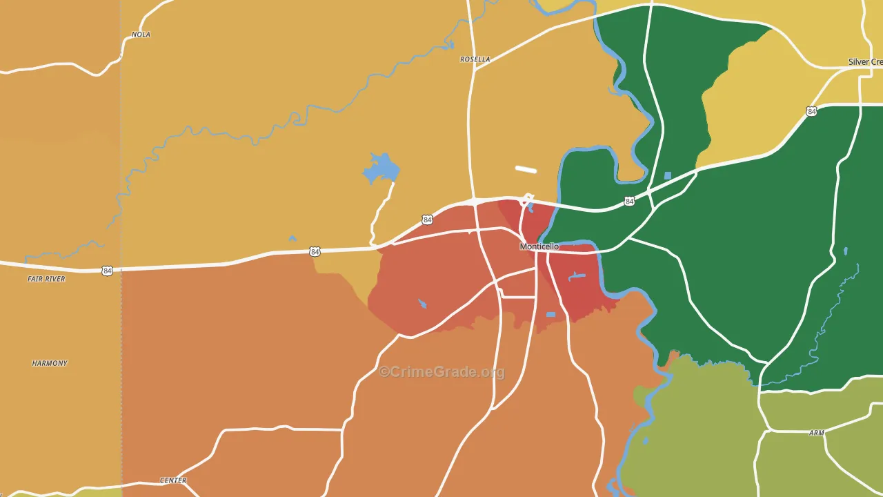 39654, MS Map of Drug-Related Crime Rates