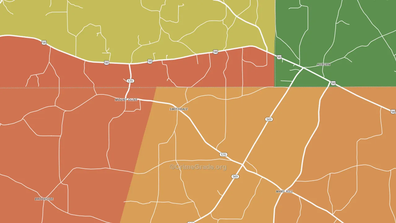 39664, MS Map of Drug-Related Crime Rates