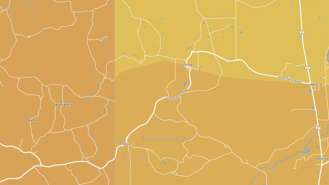 39665, MS Map of Drug-Related Crime Rates