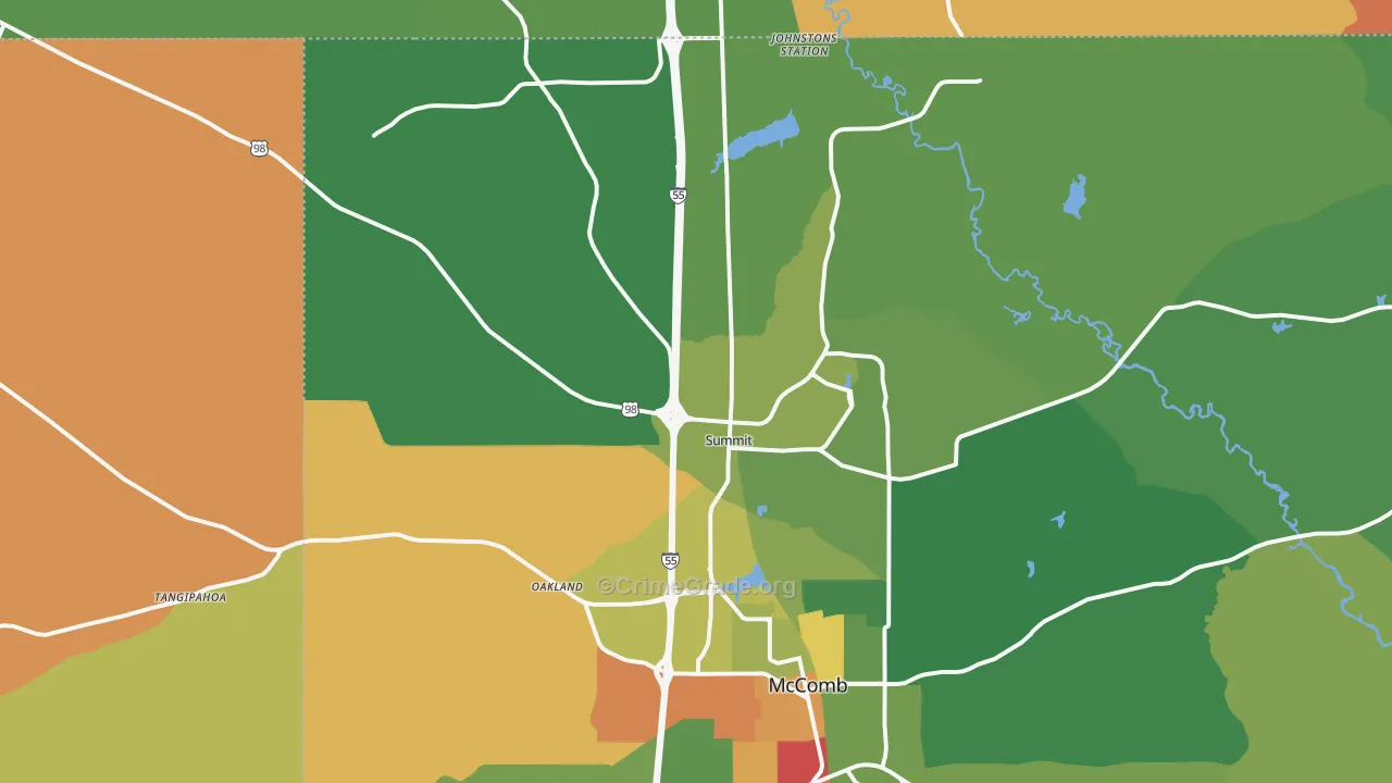 39666, MS Map of Drug-Related Crime Rates