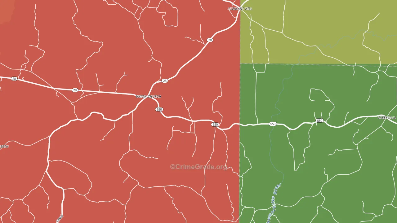 39668, MS Map of Drug-Related Crime Rates