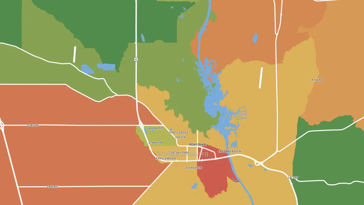 39730, MS Map of Drug-Related Crime Rates