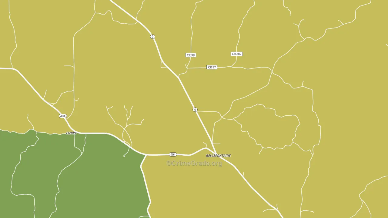 39737, MS Map of Drug-Related Crime Rates