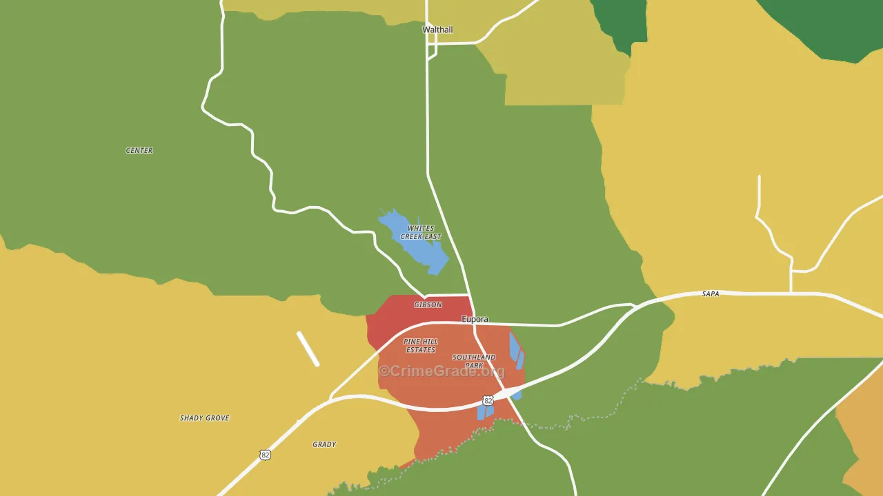 39744, MS Map of Drug-Related Crime Rates