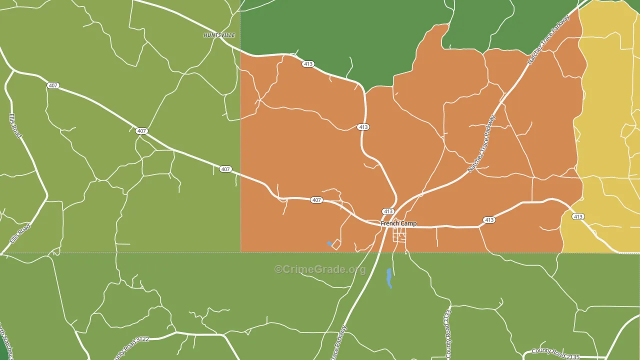 39745, MS Map of Drug-Related Crime Rates