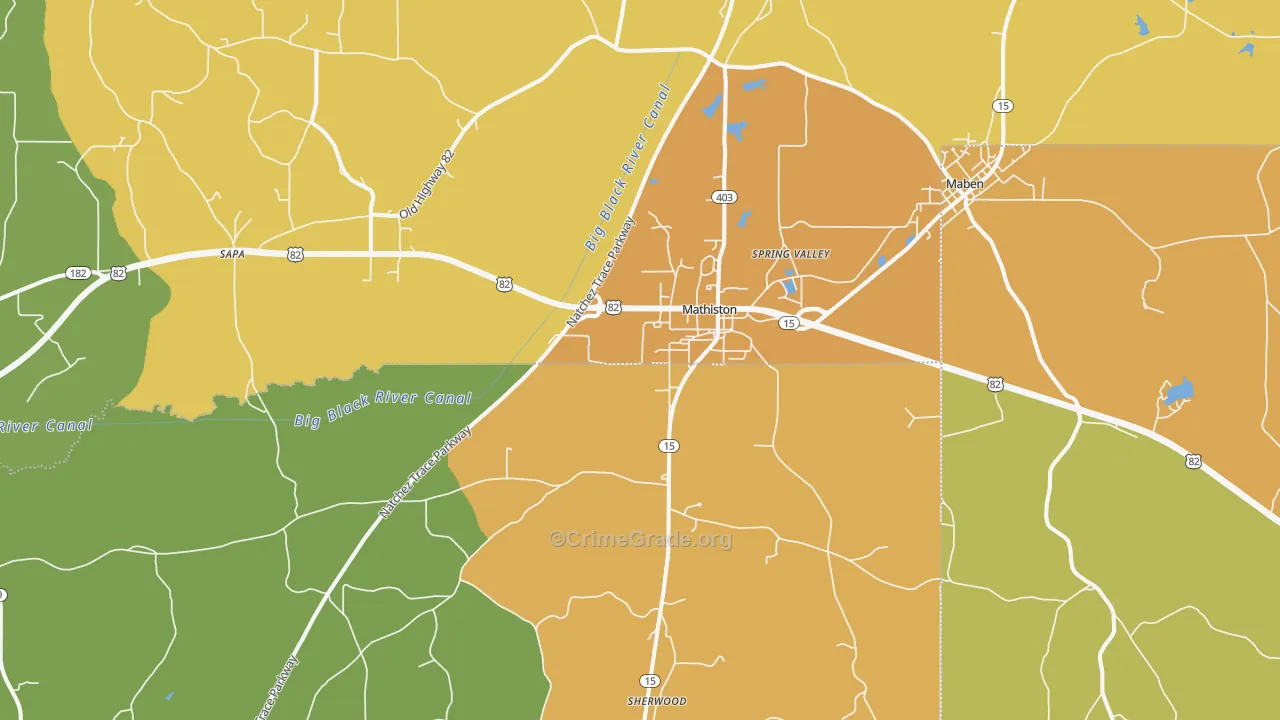 39752, MS Map of Drug-Related Crime Rates