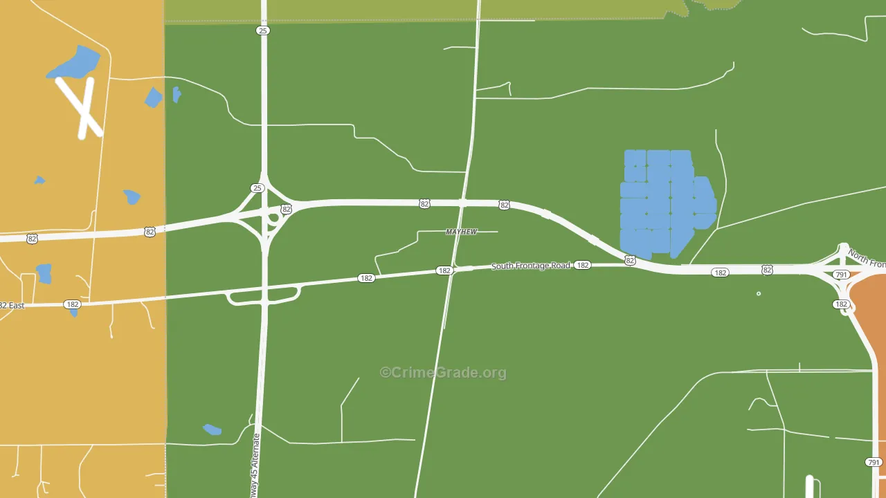 39753, MS Map of Drug-Related Crime Rates