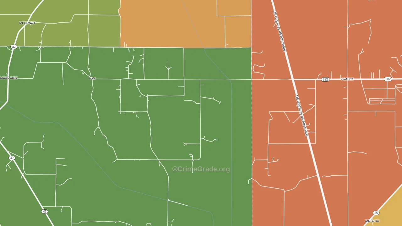 39756, MS Map of Drug-Related Crime Rates