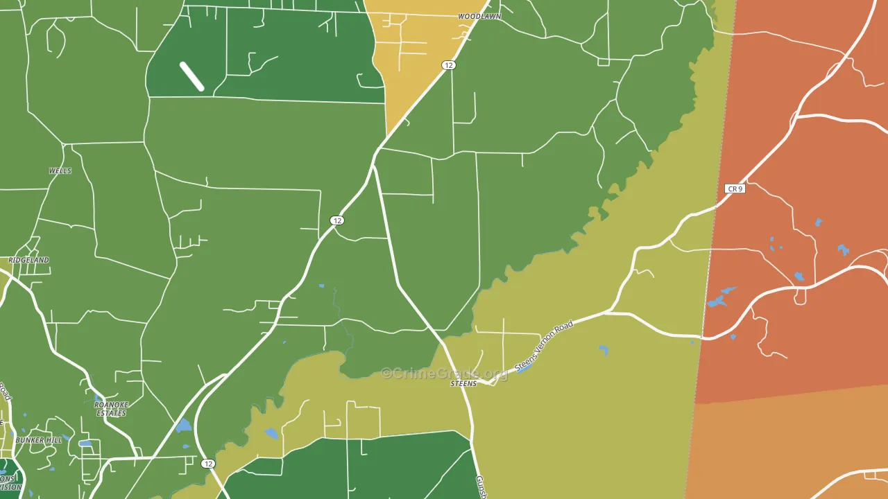 39766, MS Map of Drug-Related Crime Rates
