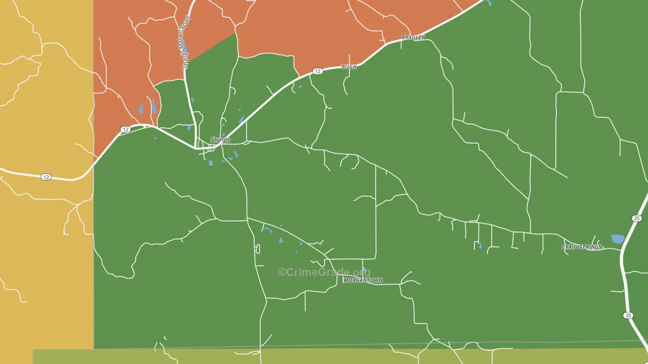 39769, MS Map of Drug-Related Crime Rates
