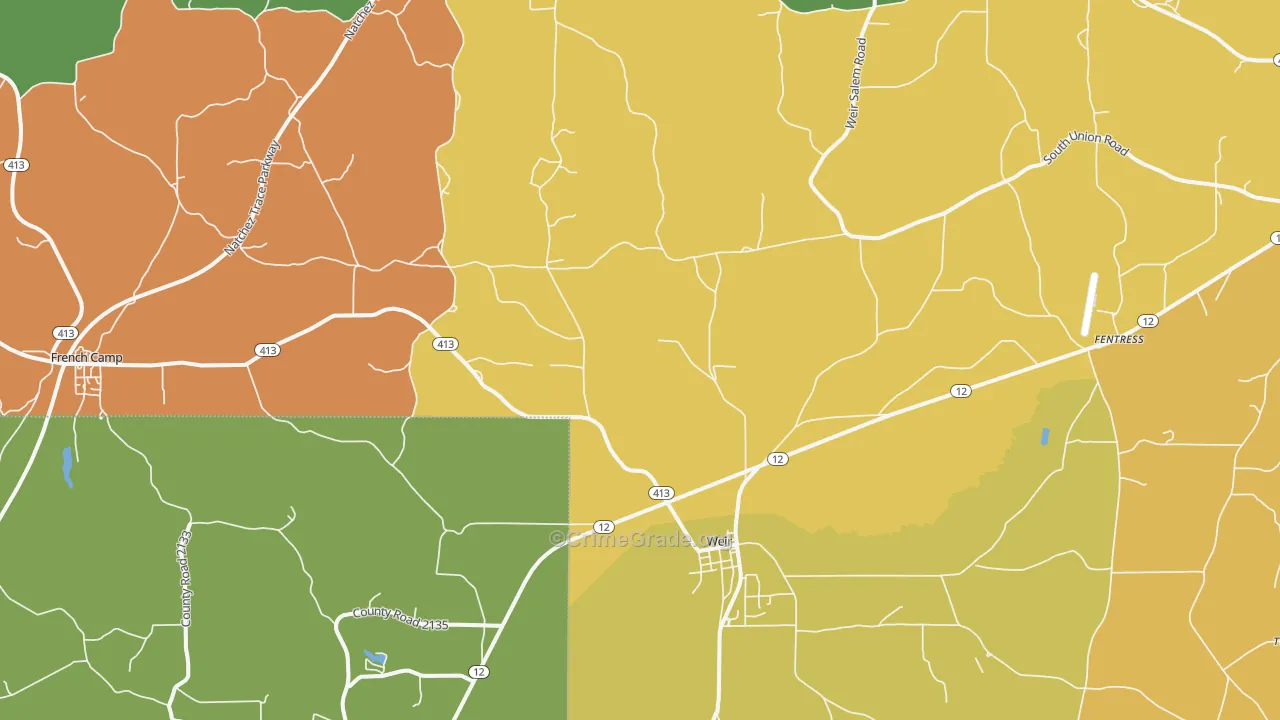 39772, MS Map of Drug-Related Crime Rates