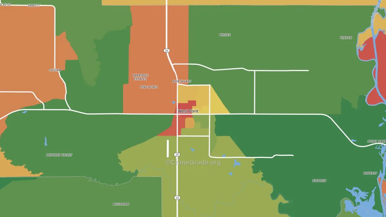 39773, MS Map of Drug-Related Crime Rates