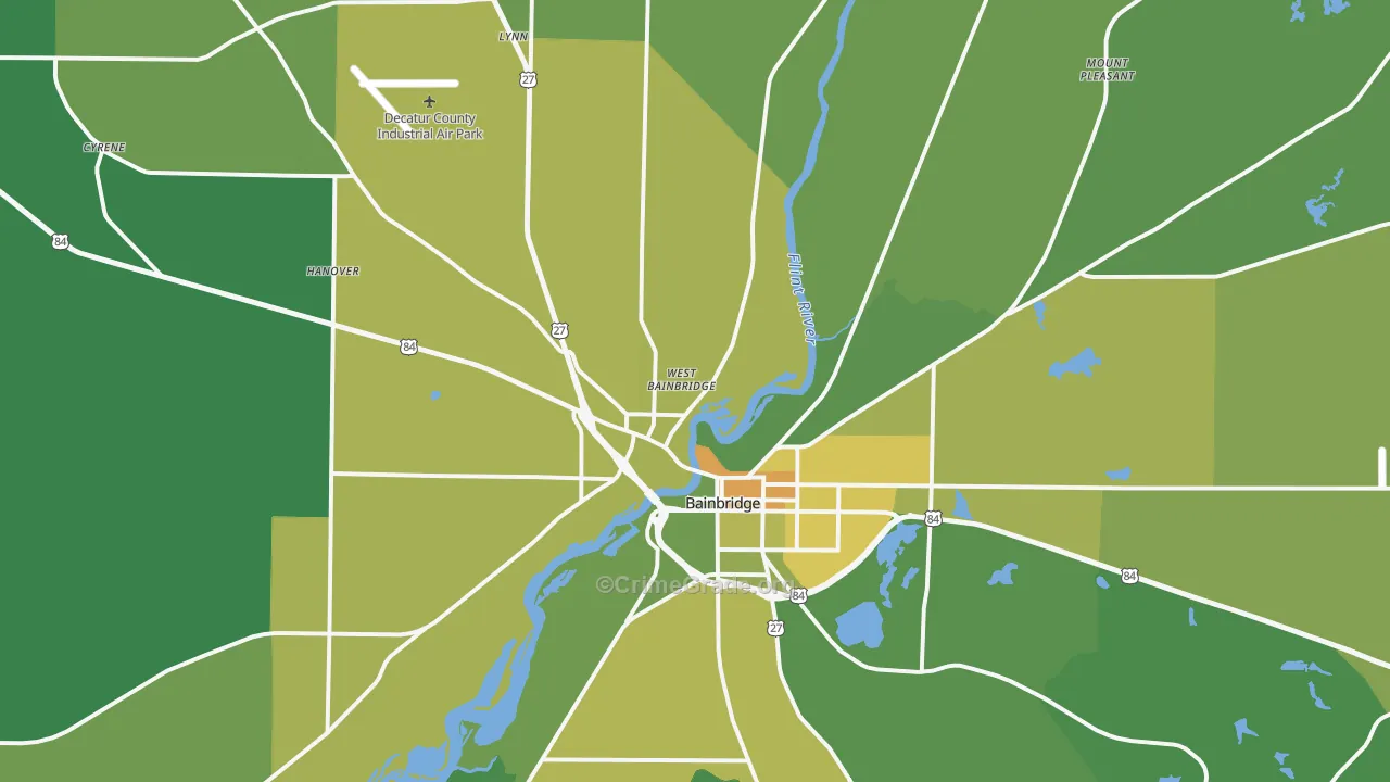 39817, GA Map of Drug-Related Crime Rates