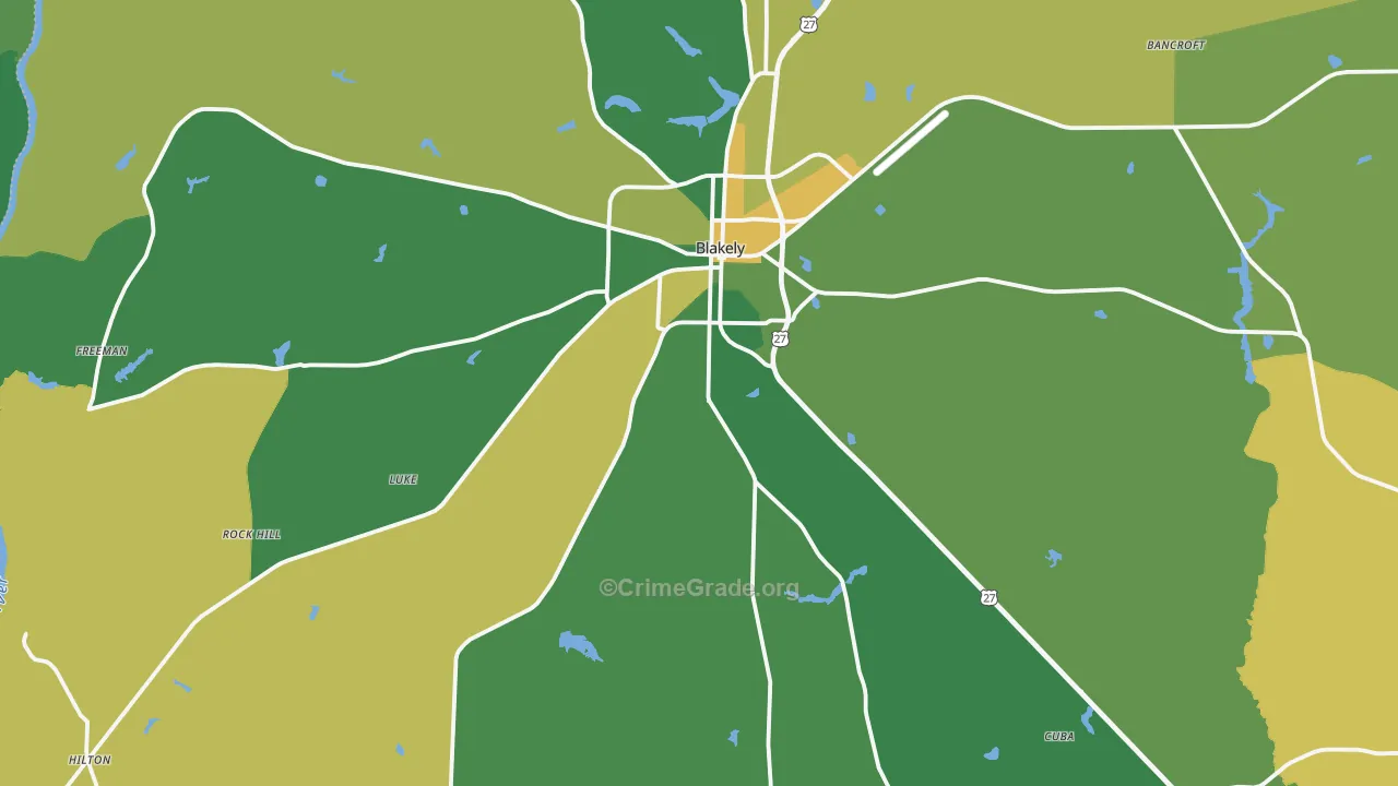 39823, GA Map of Drug-Related Crime Rates