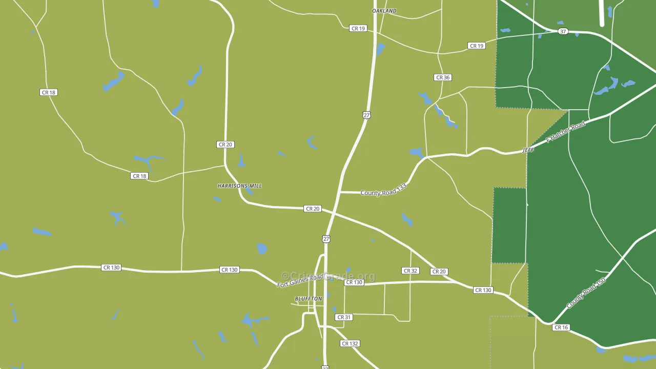 39824, GA Map of Drug-Related Crime Rates