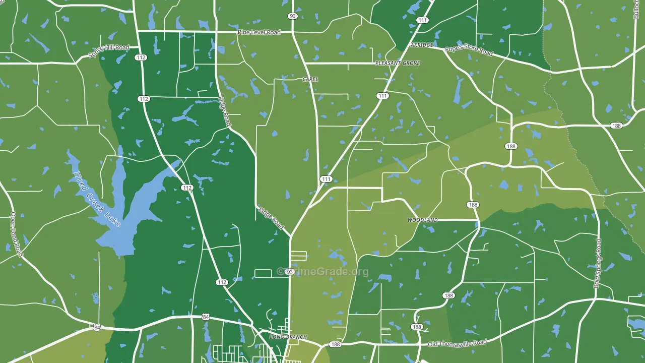 39827, GA Map of Drug-Related Crime Rates