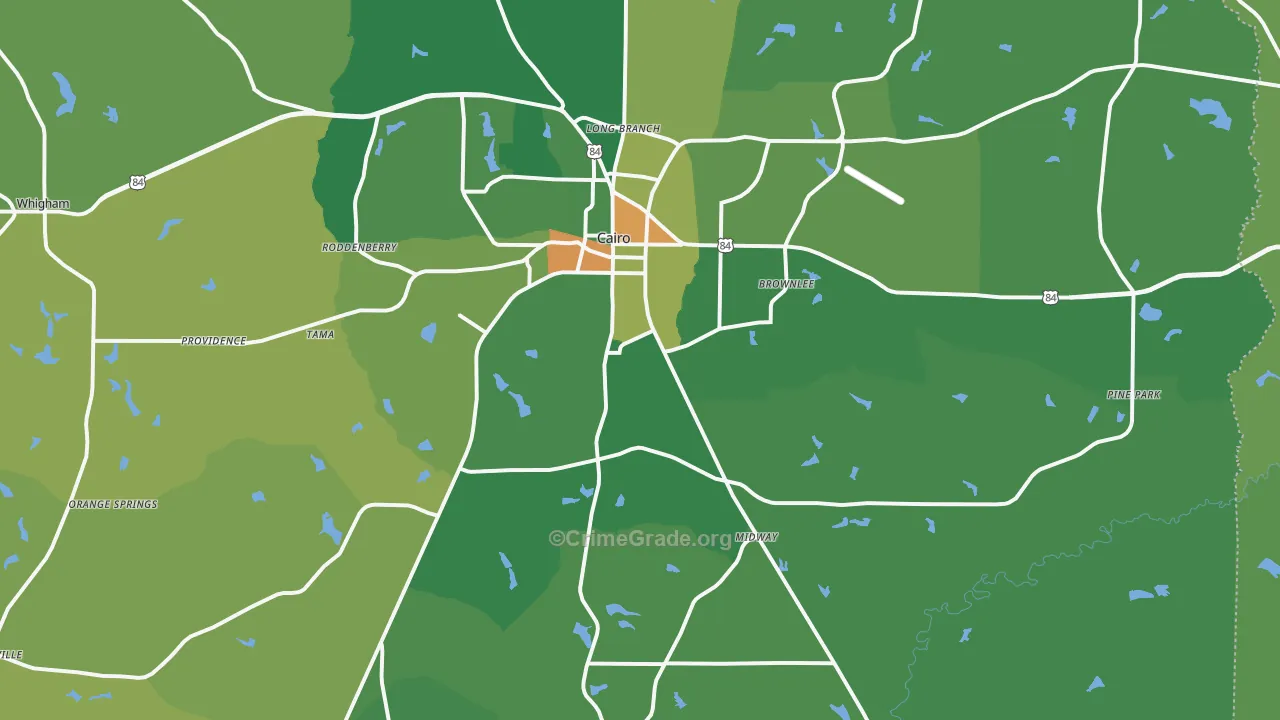 39828, GA Map of Drug-Related Crime Rates