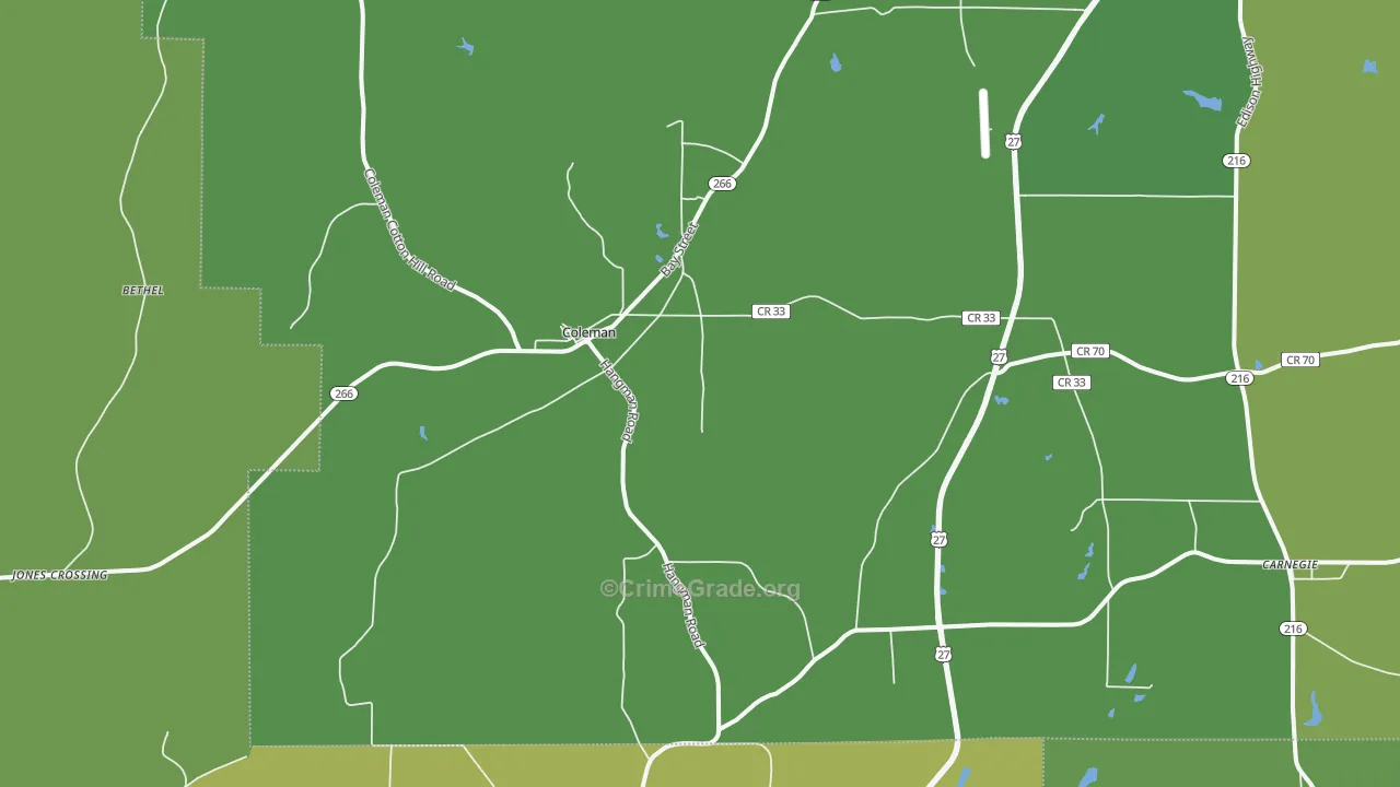 39836, GA Map of Drug-Related Crime Rates