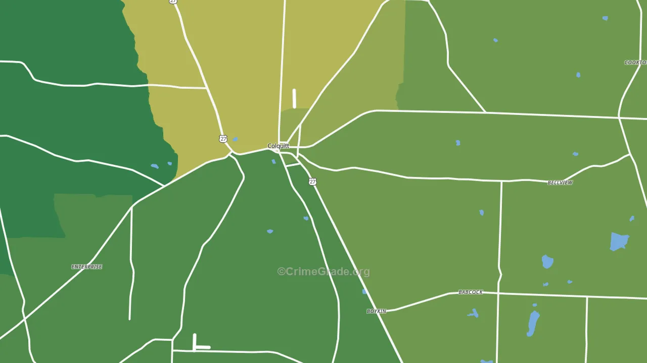 39837, GA Map of Drug-Related Crime Rates