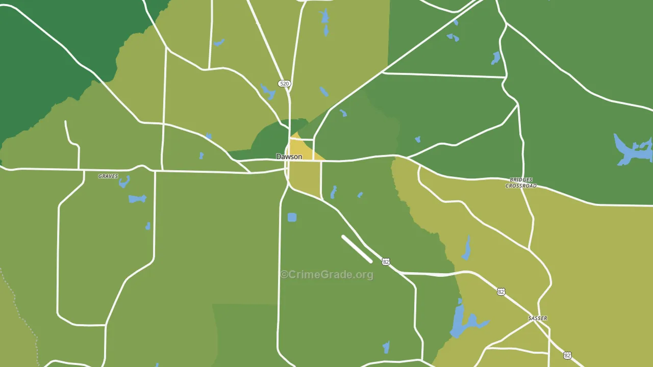 39842, GA Map of Drug-Related Crime Rates