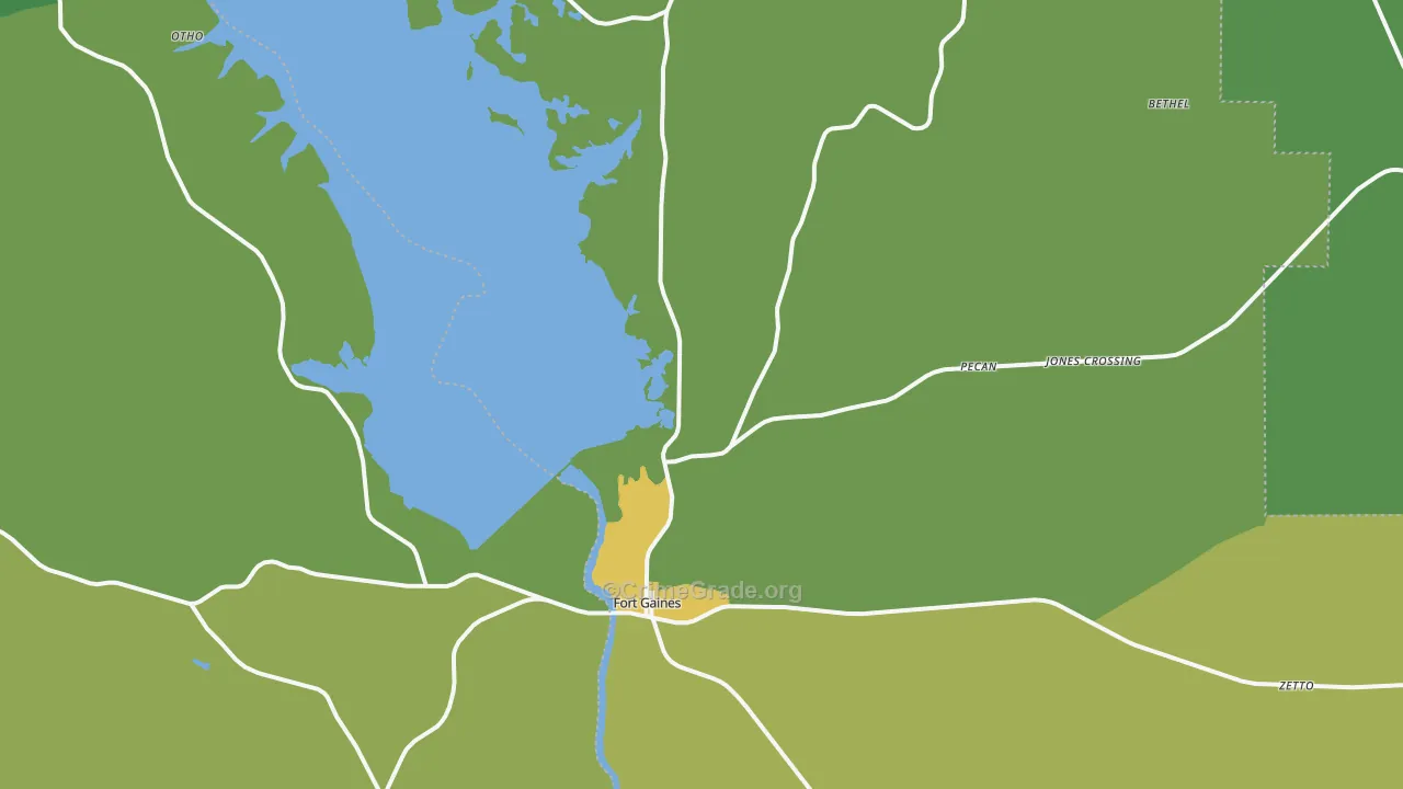 39851, GA Map of Drug-Related Crime Rates