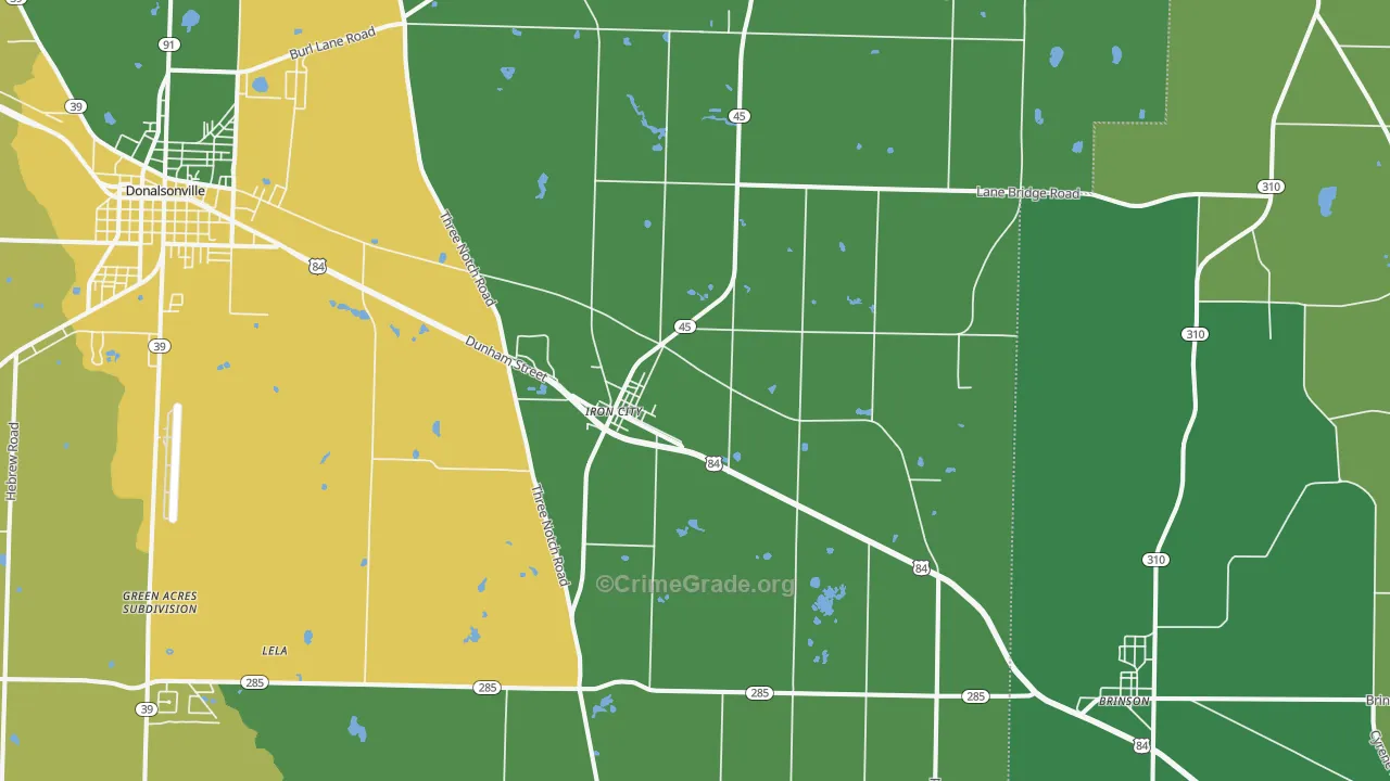 39859, GA Map of Drug-Related Crime Rates