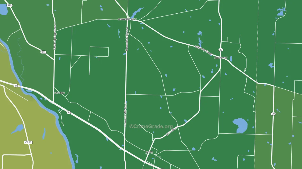 39861, GA Map of Drug-Related Crime Rates