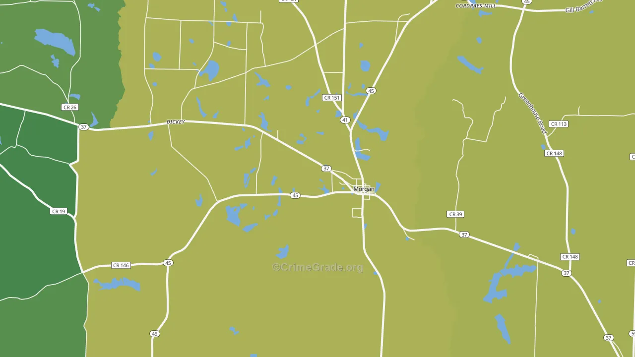 39866, GA Map of Drug-Related Crime Rates