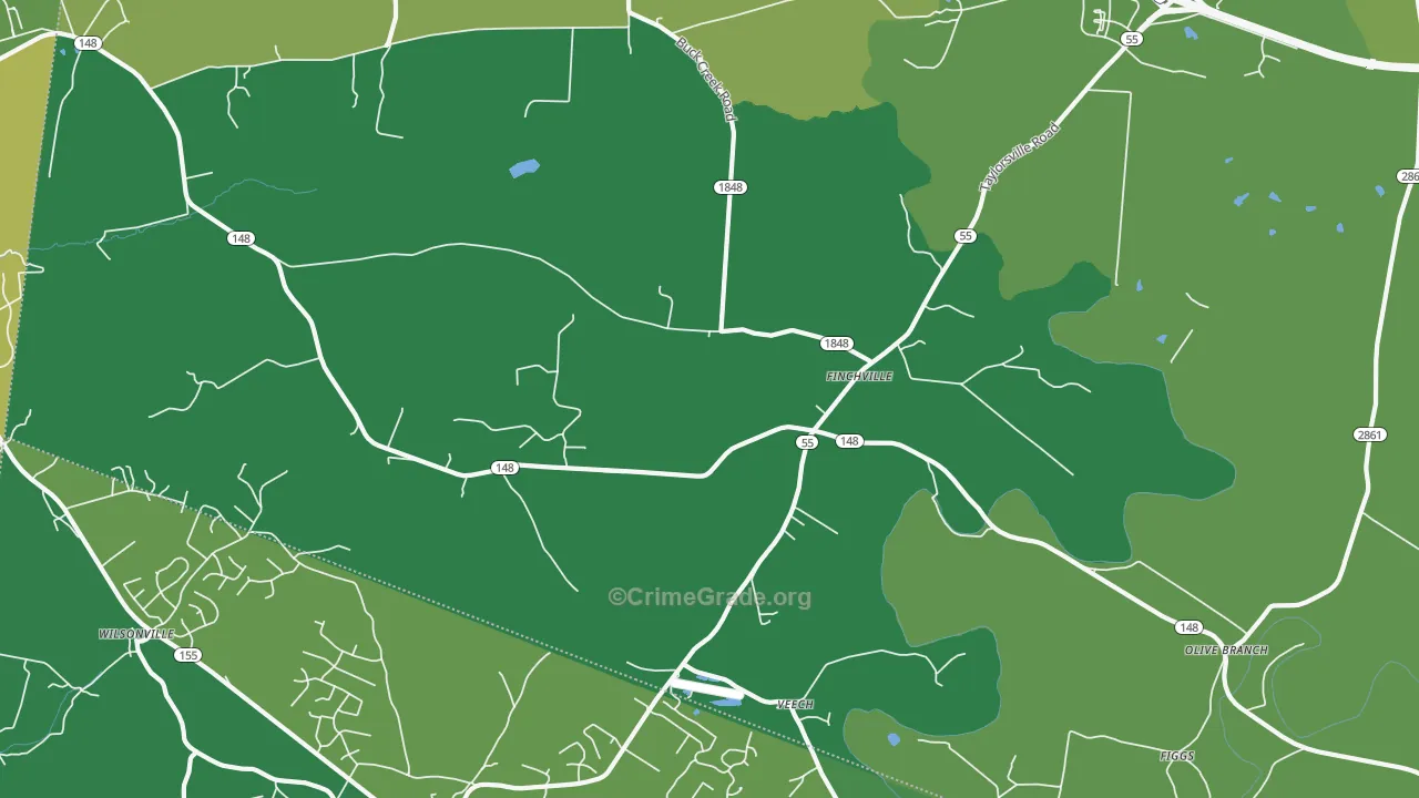 40022, KY Map of Drug-Related Crime Rates