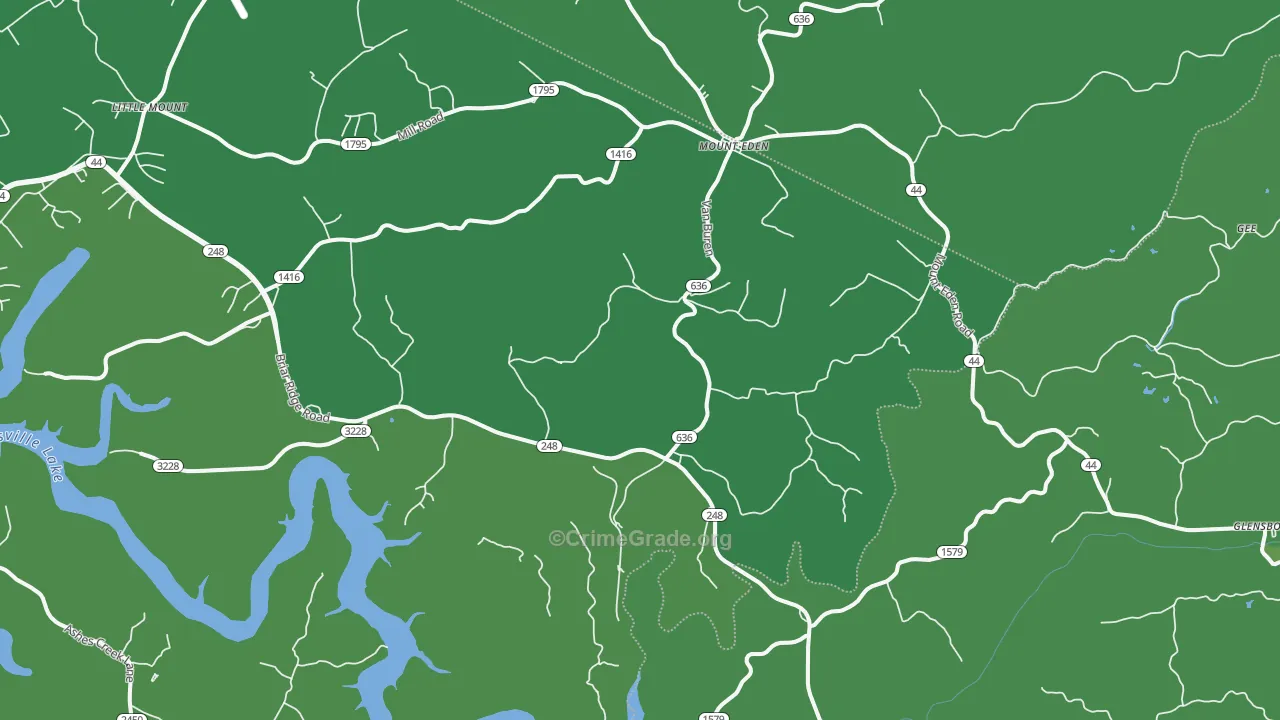 40046, KY Map of Drug-Related Crime Rates