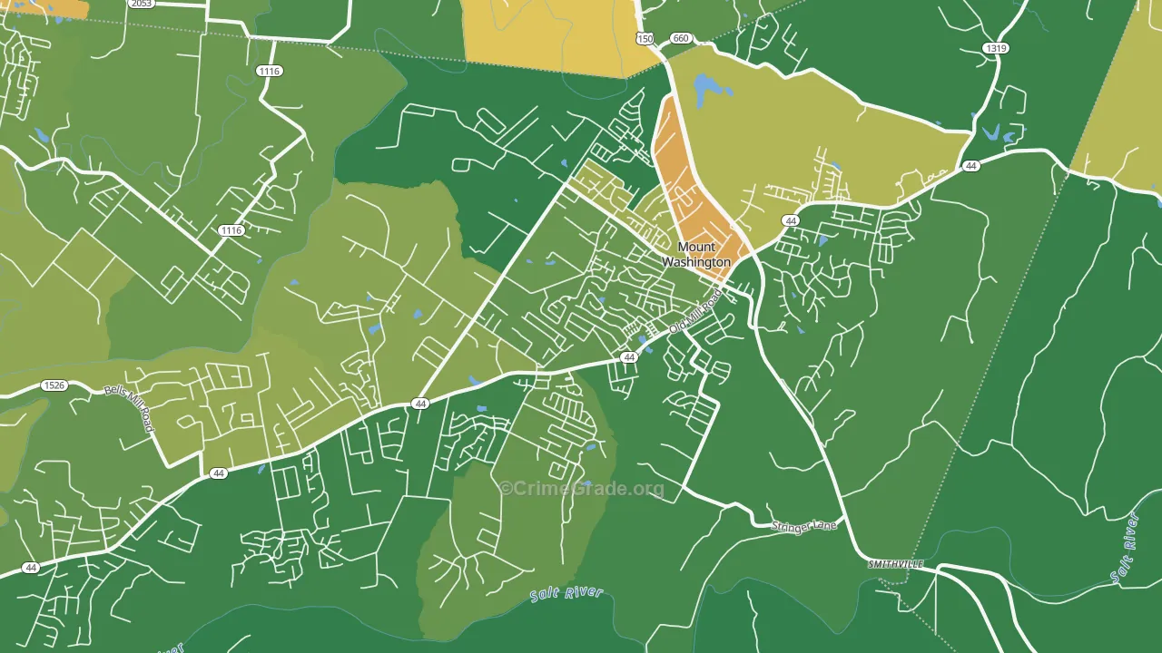 40047, KY Map of Drug-Related Crime Rates